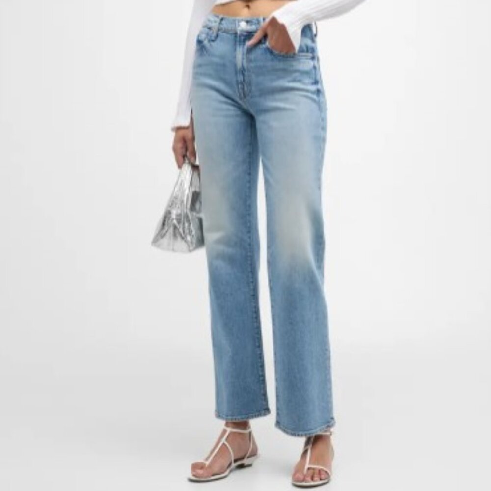 Mother Superior The Kick It Jeans Wild Calling Light Blue Wash Denim Size 27
